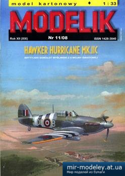№2273 - Hawker Hurricane Mk.IIc [Modelik 2008-11] из бумаги