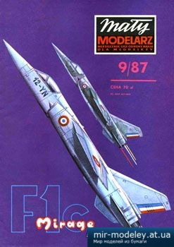 №2379 - Samolot Mirage F.1C [Mały Modelarz 1987-09] из бумаги