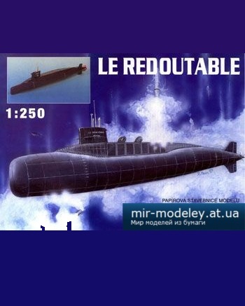 №2368 - Подводная лодка-ракетоносец Le Reduotable [BETEXA] из бумаги