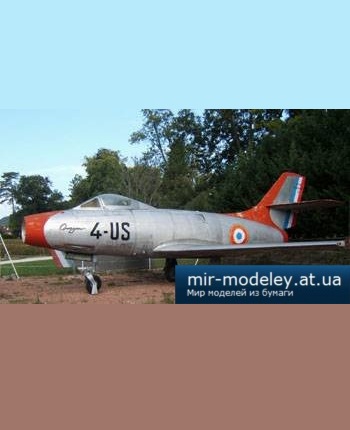 №2439 - Многоцелевой истребитель MD.450 Ouragan [IAFM] из бумаги