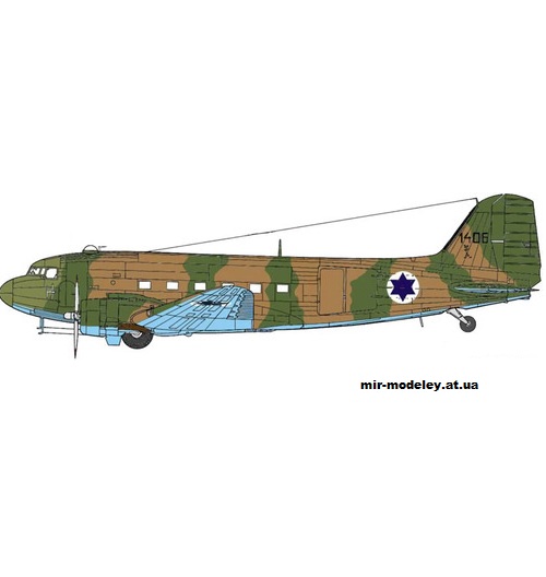№2433 - Транспортный самолет Douglas С-47 Dakota [IAFM] из бумаги