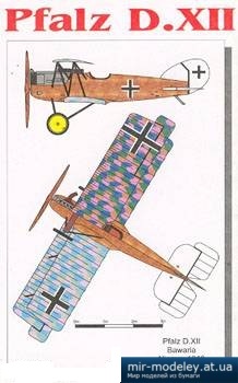 №2440 - Истребитель Pfalz D.XII (KEL 017) из бумаги