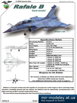№2594 - Rafale B [Kancho Iliev 2004] из бумаги