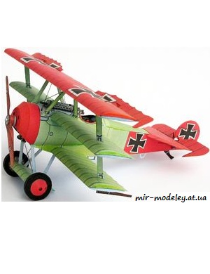 №2598 - Fokker Dr.I [ABC 1991-11] из бумаги