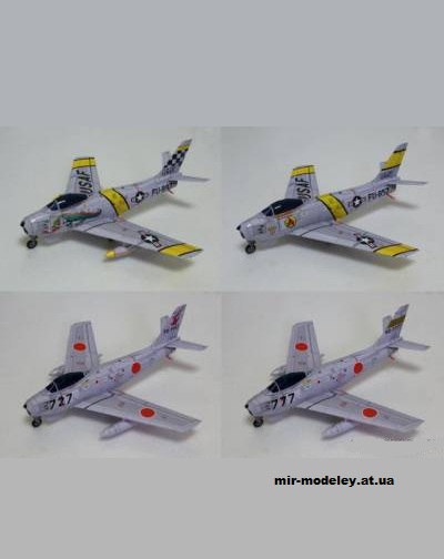 №2562 - Реактивный истребитель F-86F Sabre (TSMC) из бумаги