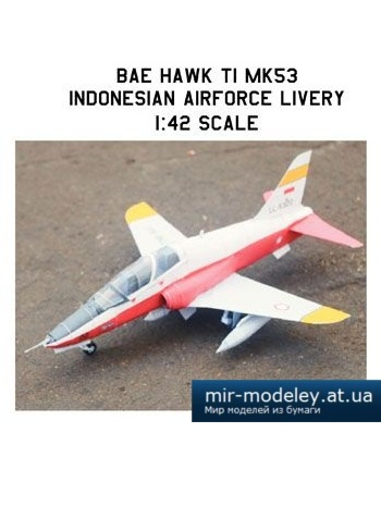 №2590 - BAe HAWK T1 MK53 Indonesian Air Force [Peri Paperhobby] из бумаги