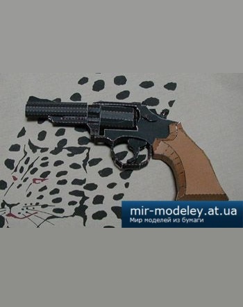 №2684 - Smith & Wesson Model 19 [Bongo Papercraft] из бумаги