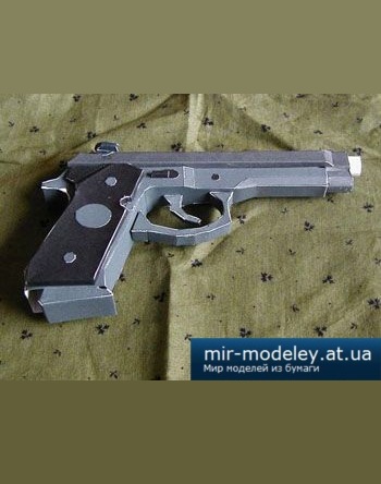 №2652 - Beretta M92 [Bongo Papercraft] из бумаги