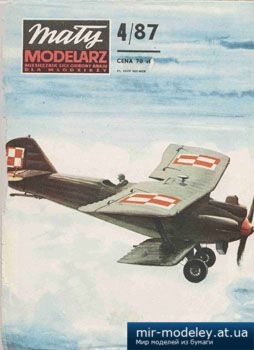 №2748 - Samolot Breguet XIX B-2 [Maly Modelarz 1987-04] из бумаги