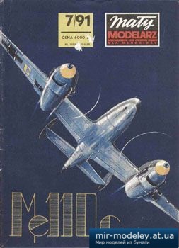 №2785 - Messerschmitt 100C [Maly Modelarz 1991-07] из бумаги