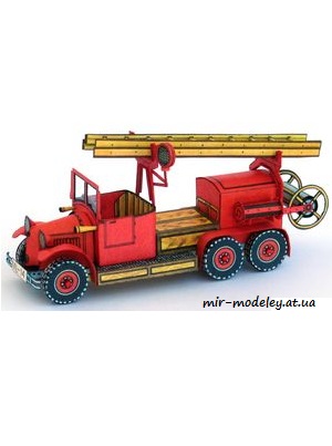 №2711 - Autoveteran Tatra 26/30 hasici 1933 [ABC 1973-06] из бумаги