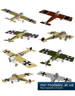 №2817 - Fokker E.III [CardPlane] из бумаги