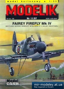 №2894 - Fairey Firefly Mk.4 [Modelik 1997-11] из бумаги