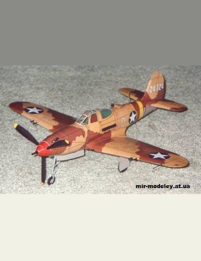 №2943 - Истребитель Bell P-39 Airacobra [PMI 109] из бумаги