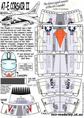 №2937 - A-7 Corsair II [Fiddlers Green] из бумаги