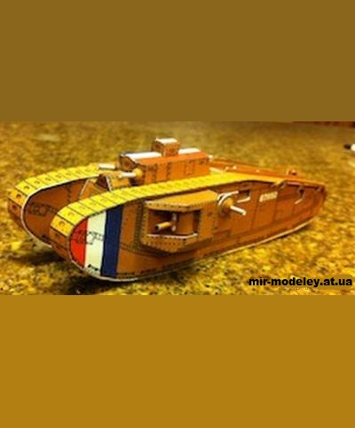 №317 - Тяжелый танк Mark VIII (Wayne McCullough) из бумаги — развертка из бумаги