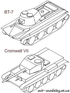 №315 - BT-7, Cromwell VII [ABC 1979-12] из бумаги — скачать развертку из бумаги