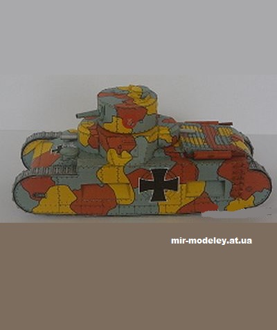 №306 - Штурмовой танк «Верхняя Силезия» / Sturmpanzerwagen «Oberschlesien» (Wayne McCullough) из бумаги