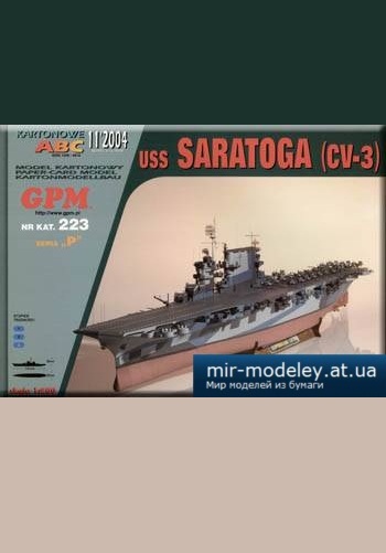 №3252 - Aircraft Carrier USS Saratoga (CV-3) [GPM 223] из бумаги