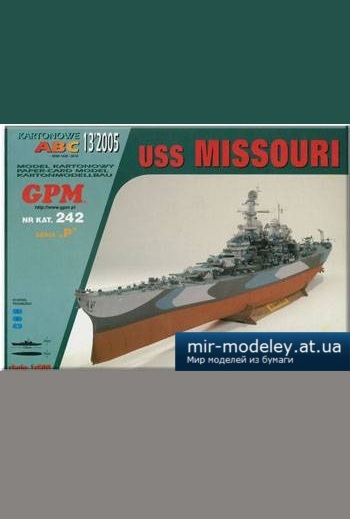 №3264 - USS MISSOURI [GPM 242] из бумаги