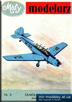 №3502 - Samolot ZLIN-26 [Maly Modelarz 1958-02] из бумаги