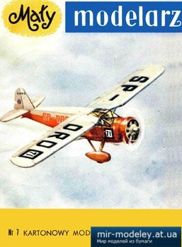 №3507 - Samolot RWD-9 [Maly Modelarz 1958-07] из бумаги