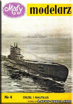 №3503 - Orzel i Nautilus [Maly Modelarz 1958-03] из бумаги