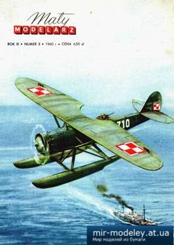 №3519 - Wodnosamolot Lublin-R XIII D [Maly Modelarz 1960-03] из бумаги