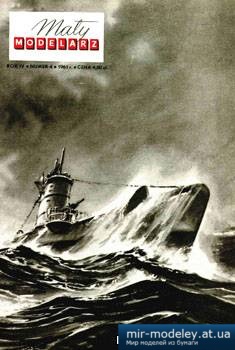 №3530 - Okrenty podwodne Wilk, Sokol i Dzik [Maly Modelarz 1961-04] из бумаги