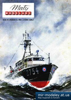№3534 - Kuter radarowy RTTL-2754 [Maly Modelarz 1961-08] из бумаги