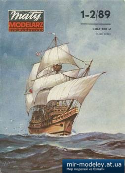 №3700 - Mayflower [Maly Modelarz 1989-01-02] из бумаги