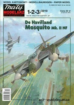 №3788 - De Havilland Mosquito Mk. II NF [Maly Modelarz 2010-01-03] из бумаги
