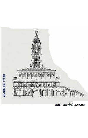 №4053 - Сухаревская башня (Левша 1996/07 ) из бумаги