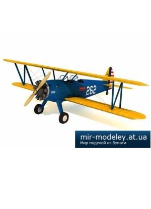 №4190 - Boeing PT-17 Stearman [Paper-replika] из бумаги