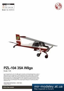 №4185 - PZL-104 35A Wilga [Paper-replika] из бумаги