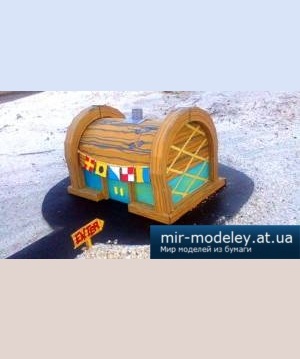 №4206 - Красти Краб из мультсериала Губка Боб / Krusty Krab - SpongeBob SquarePants [Paper-replika] из бумаги