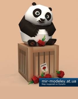 №4202 - Маленькая панда / Baby Po (Кунг-фу Панда 2) [Paper-replika] из бумаги