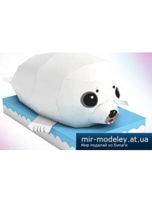 №4300 - Детеныш тюленя / Baby Seal (Рaper-replika) из бумаги
