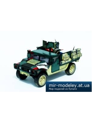 №4268- Humvee M988 I.E.D (Paper-replika) из бумаги