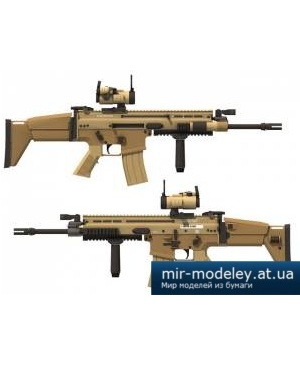 №4242 - FN Herstal SCAR Light Mk.16 (Paper-replika) из бумаги