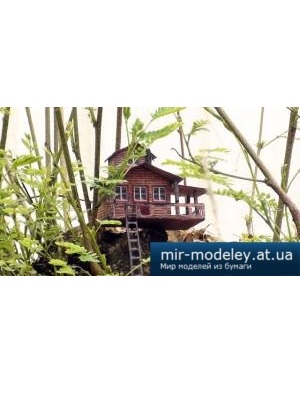 №4216 - Домик на дереве \ Tree House [Paper-replika] из бумаги