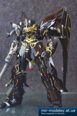 №4249 - MSN-06S Sinanju (Black Version) Gundam (Перекрас Paper-replika) из бумаги