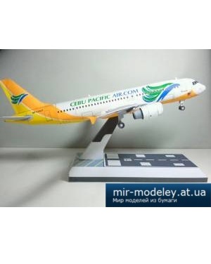 №4386 - Airbus A320 Cebu Pacific with Landing Gears Kit (Paper-replika) из бумаги