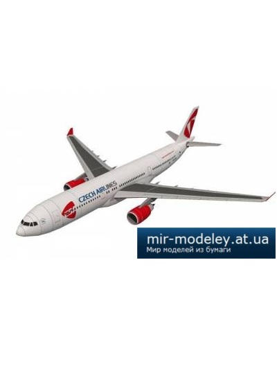 №4363 - Airbus A330-300 CSA Czech Airlines (Рaper-replika) из бумаги