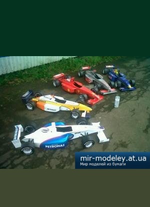 №4345 - Болиды Формулы 1 (простые модели) [Paper-Replika] из бумаги