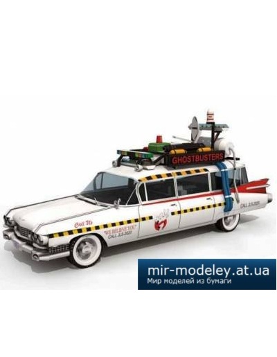 №4350 - Экто-1А / Ecto-1A (Охотники за привидениями / Ghostbusters) (Рaper-replika) из бумаги