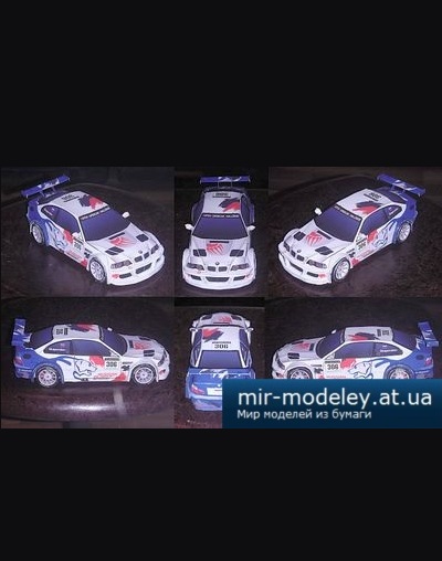 №4352 -BMW M3 GTR Russian Bears Motorsport (Paper-replika) из бумаги