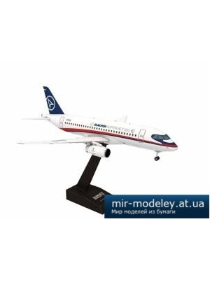 №4408 - Сухой Суперджет 100 / Sukhoi Superjet 100 (Paper-replika) из бумаги