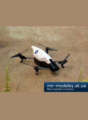 №4360 - Custom AR Drone 2.0 Outdoor hull: NASA Theme [Paper-replika] из бумаги