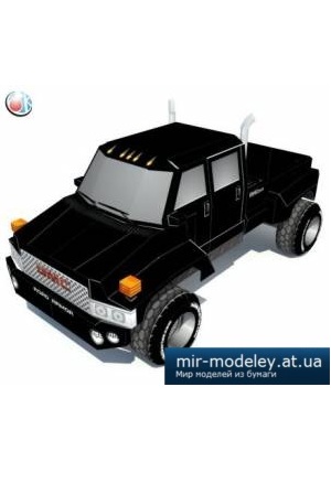 №4330 - GMC Ultimate Class IV Topkick Pickup - Ironhide - режим грузовика (Трансформеры) (Рaper-replika) из бумаги